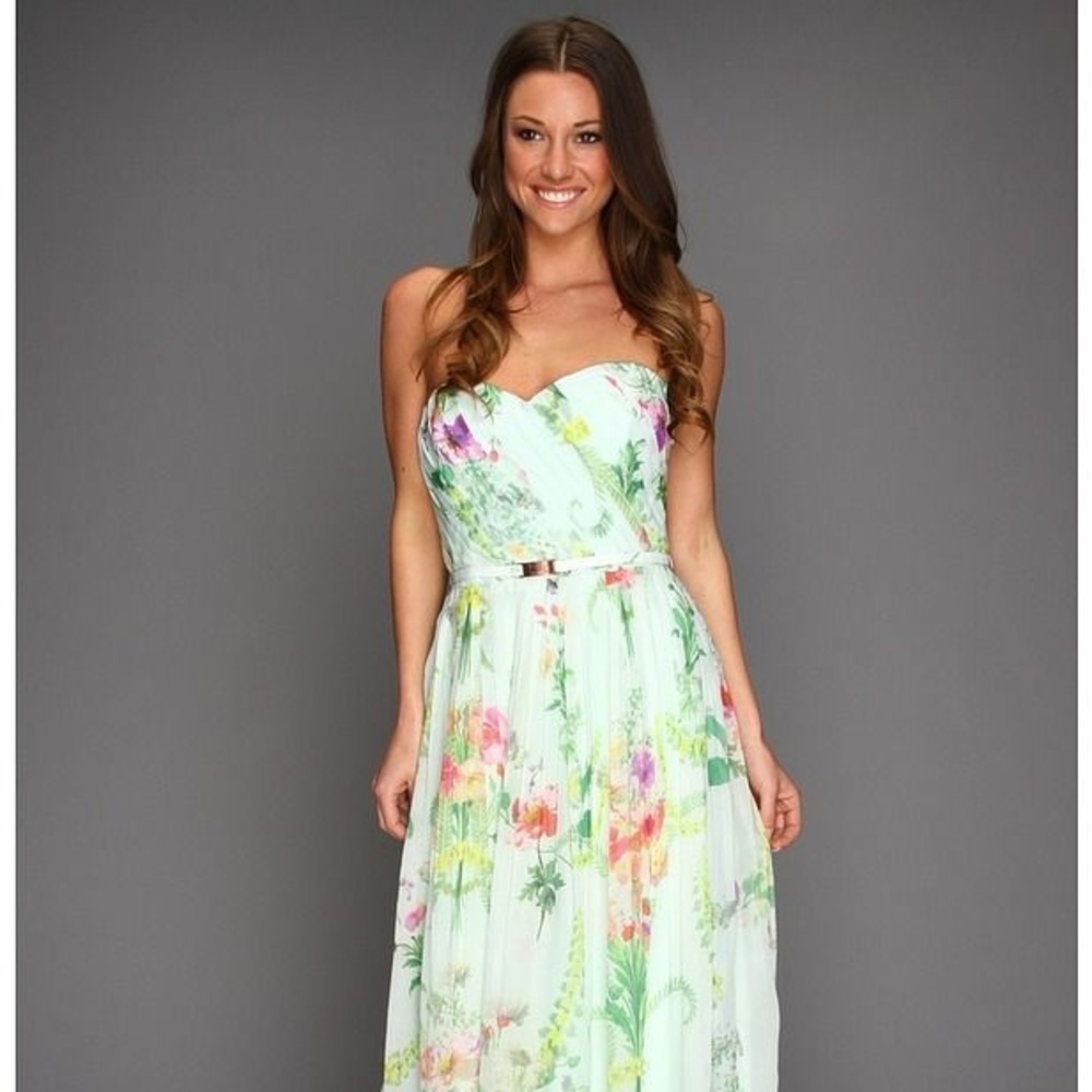 Serlant Wallpaper Floral Pleated Dress